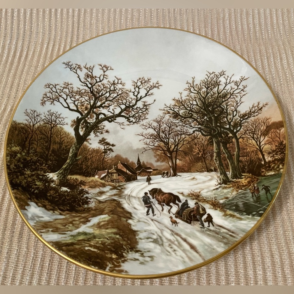 Crown Staffordshire “Winter Landscapes” Collectors Plate